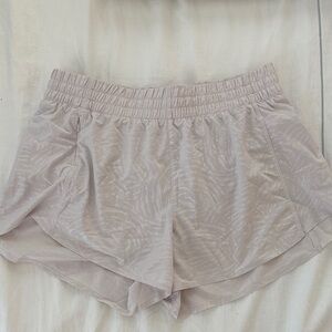 Light Pink/white Patterned Athletic Shorts